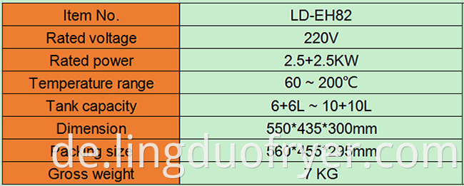 Electric Fryer Product Details